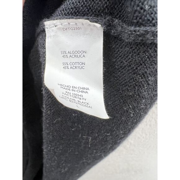 Womens Daisy Fuentes Moda Blouse Size Large Short Sleeve V-Neck - Picture 6 of 11